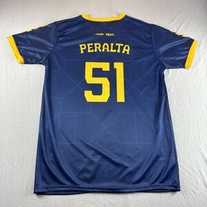 Milwaukee Brewers Freddy Peralta Soccer Jersey Adult M Blue #51 Promo Baseball